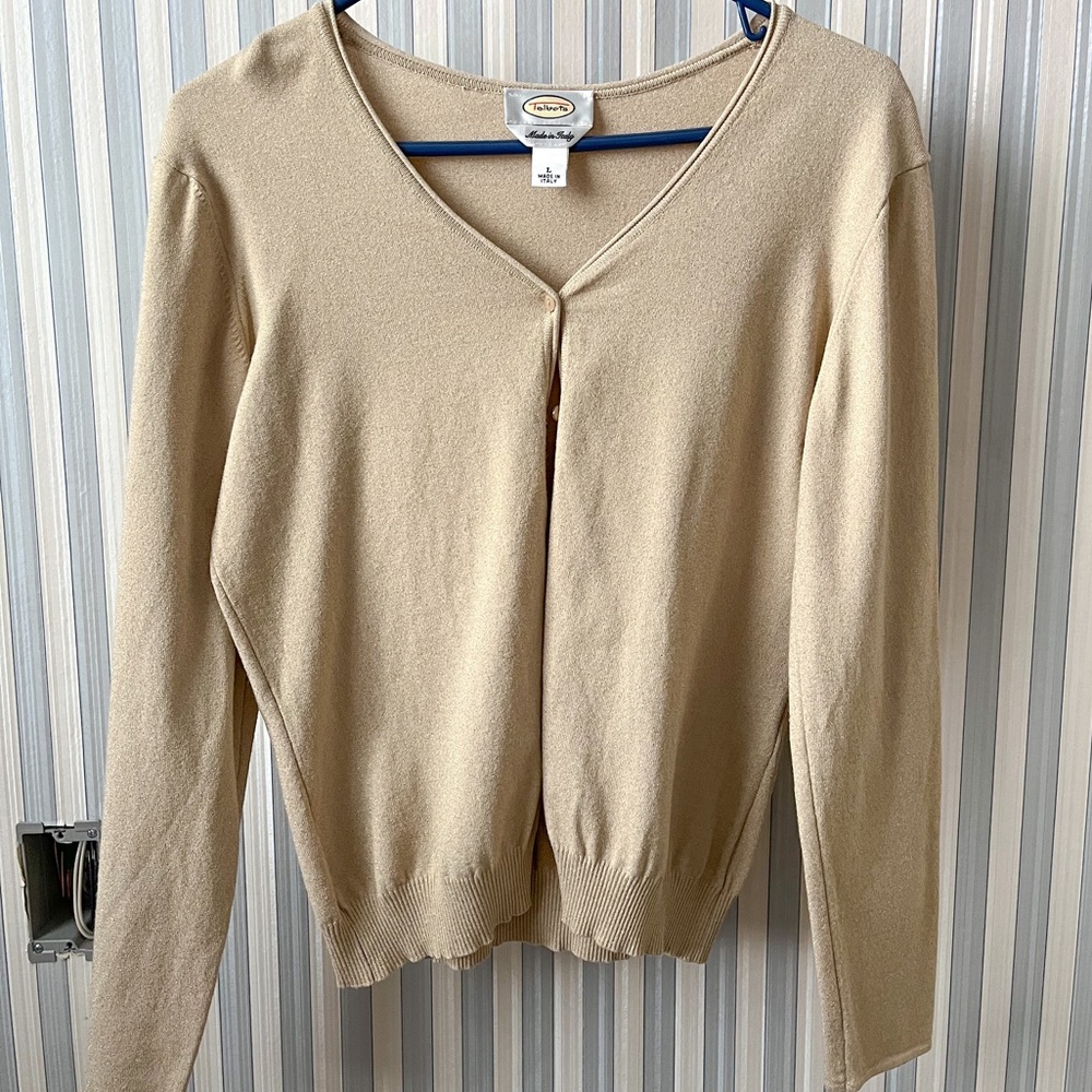 Talbots Gold Sparkling Cardigan